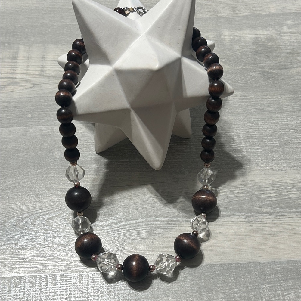 Boho Wood Bead Necklace